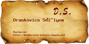 Draskovics Sólyom névjegykártya